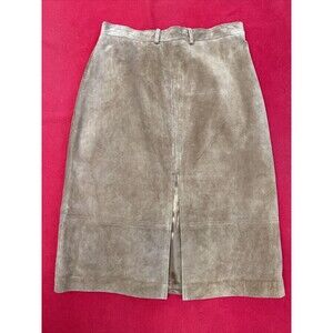 SUEDE SKIRT J Marco Galleries Beige Suede Skirt Midi Women’s Size 29 Inch Waist
